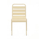 Baca - Ensemble Table De Jardin + 8 Chaises En Métal - Crème