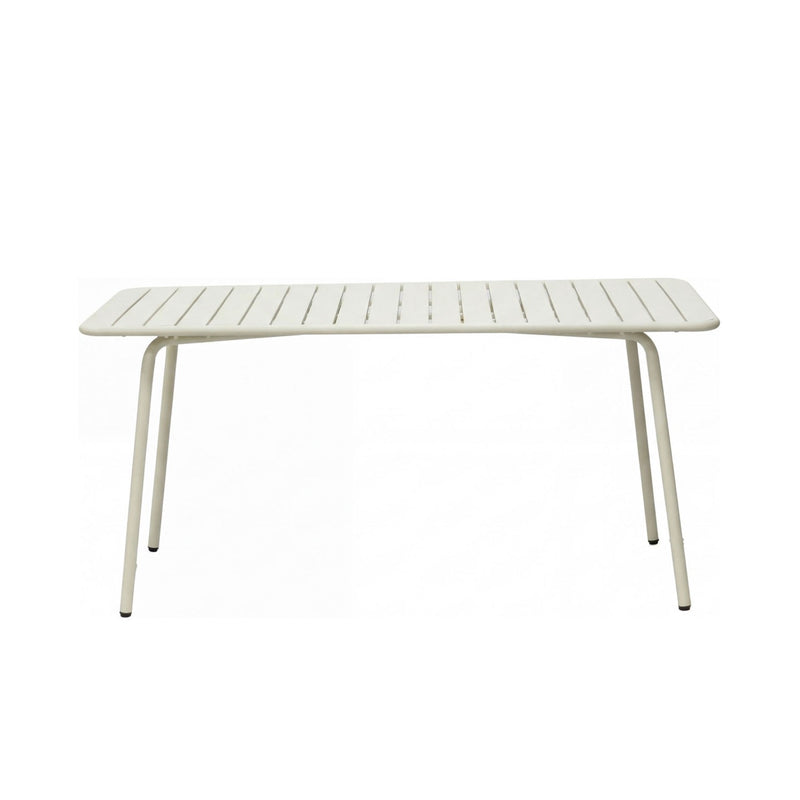 Baca - Ensemble Table De Jardin + 4 Chaises En Métal - Beige