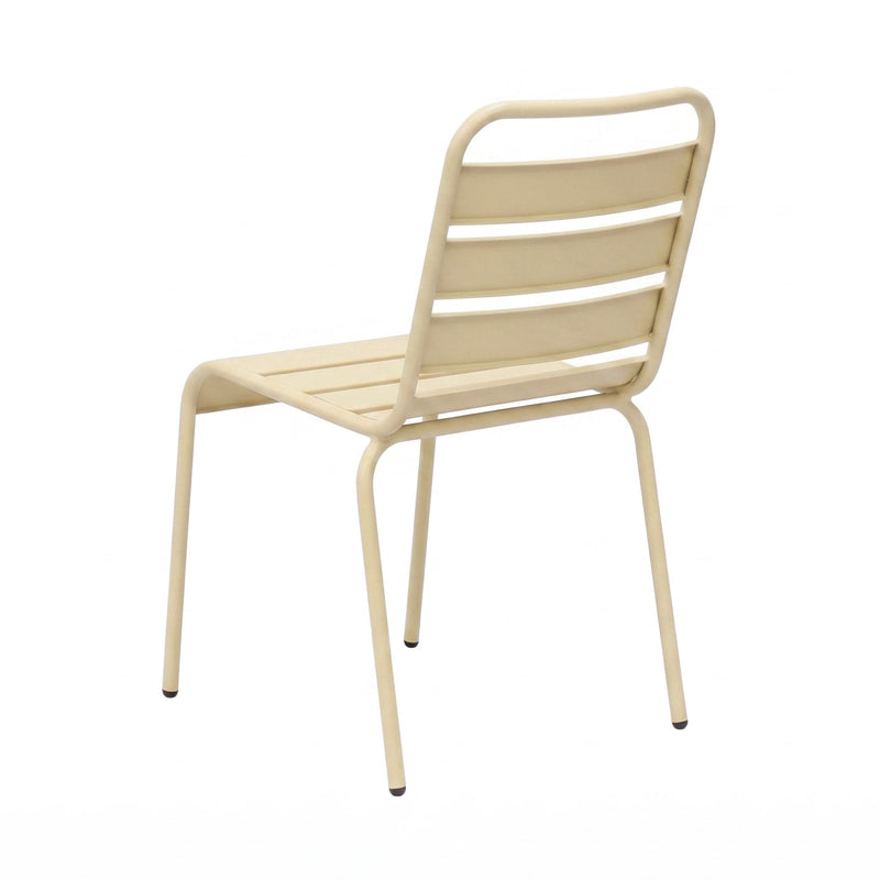 Baca - Ensemble Table De Jardin + 4 Chaises En Métal - Crème