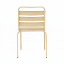 Baca - Ensemble Table De Jardin + 4 Chaises En Métal - Crème