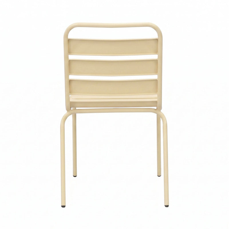 Baca - Ensemble Table De Jardin + 4 Chaises En Métal - Crème