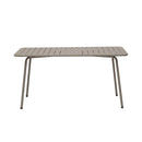 Baca - Ensemble Table De Jardin + 4 Chaises En Métal - Taupe