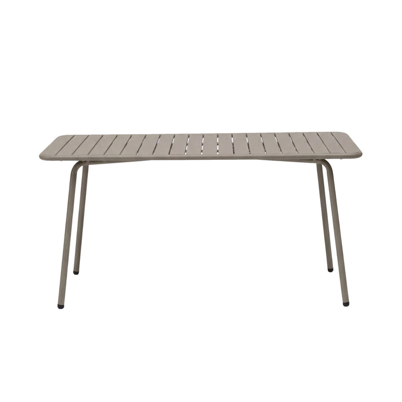 Baca - Ensemble Table De Jardin + 4 Chaises En Métal - Taupe
