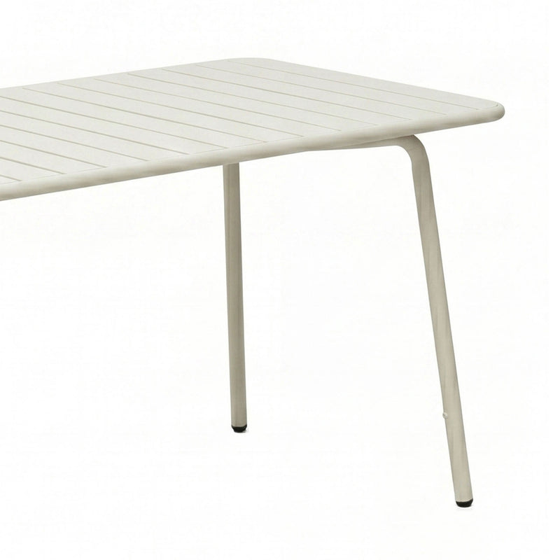 Baca - Ensemble Table De Jardin + 4 Fauteuils En Métal - Beige