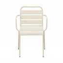 Baca - Ensemble Table De Jardin + 4 Fauteuils En Métal - Beige