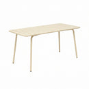 Baca - Ensemble Table De Jardin + 4 Fauteuils En Métal - Crème