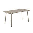 Baca - Ensemble Table De Jardin + 4 Fauteuils En Métal - Taupe