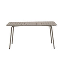 Baca - Ensemble Table De Jardin + 4 Fauteuils En Métal - Taupe
