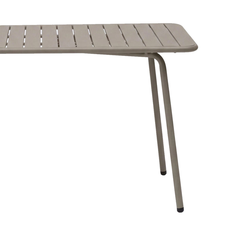 Baca - Ensemble Table De Jardin + 4 Fauteuils En Métal - Taupe