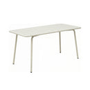 Baca - Table De Jardin + 4 Fauteuils Empilables En Métal - Beige