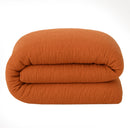 Housse De Couette - 100% Gaze De Coton Lavé - Safran Minéral