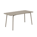 Baca - Table De Jardin + 4 Fauteuils Empilables En Métal - Taupe