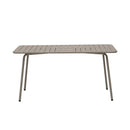 Baca - Table De Jardin + 4 Fauteuils Empilables En Métal - Taupe