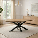 Maelia - Table À Manger Ovale En Bois Exotique - Naturel