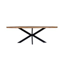Maelia - Table À Manger Ovale En Bois Exotique - Naturel