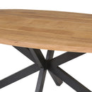 Maelia - Table À Manger Ovale En Bois Exotique - Naturel