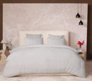 Parure de Lit Complète - 3 pièces - 100% Gaze de Coton Lavé - Ava - Gris Glacier