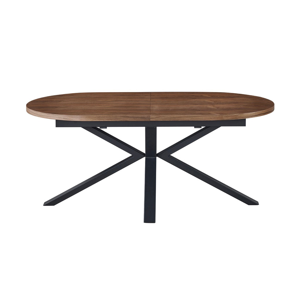 Venter - Mesa de comedor ovalada extensible - Nogal