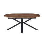 Venter - Mesa de comedor ovalada extensible - Nogal
