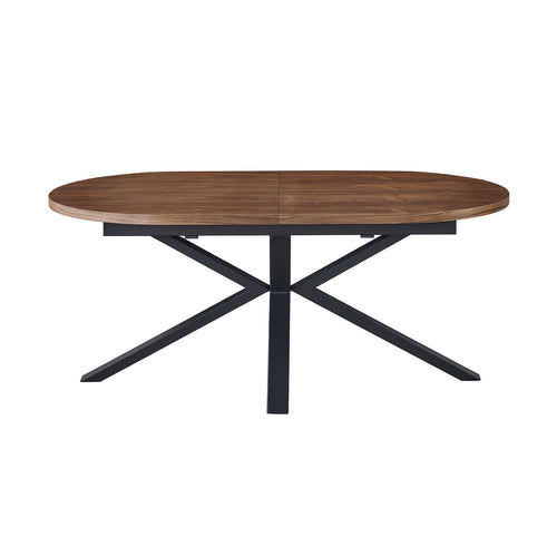 Venter - Table À Manger Ovale Extensible - Noyer