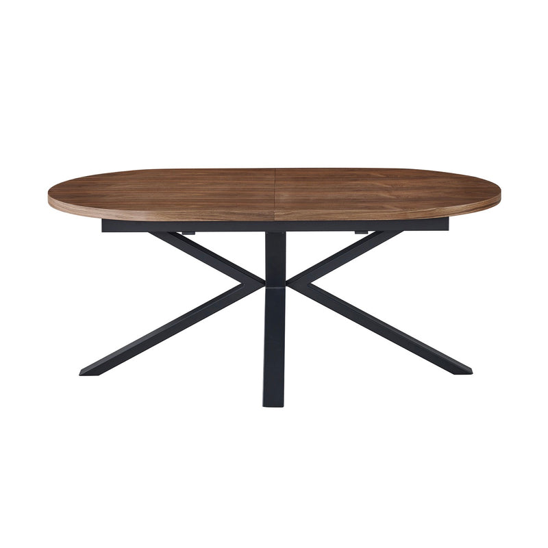 Venter - Table À Manger Ovale Extensible - Noyer