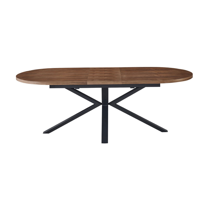 Venter - Table À Manger Ovale Extensible - Noyer