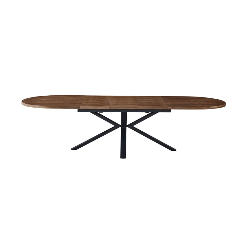 Venter - Table À Manger Ovale Extensible - Noyer