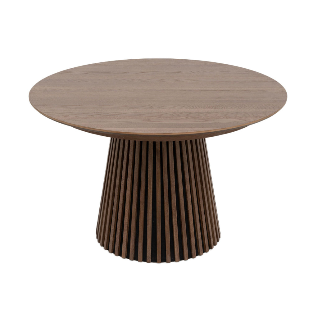 Constance - Table À Manger Ronde Extensible - Chêne Brun