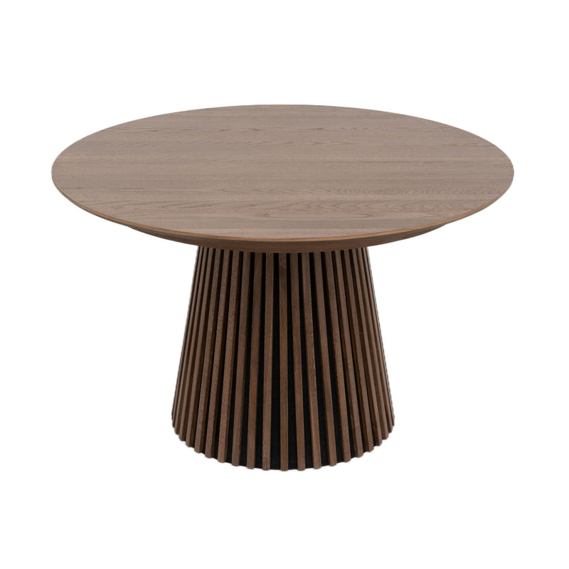Constance - Table À Manger Ronde Extensible - Chêne Brun