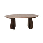 Constance - Table À Manger Ronde Extensible - Chêne Brun