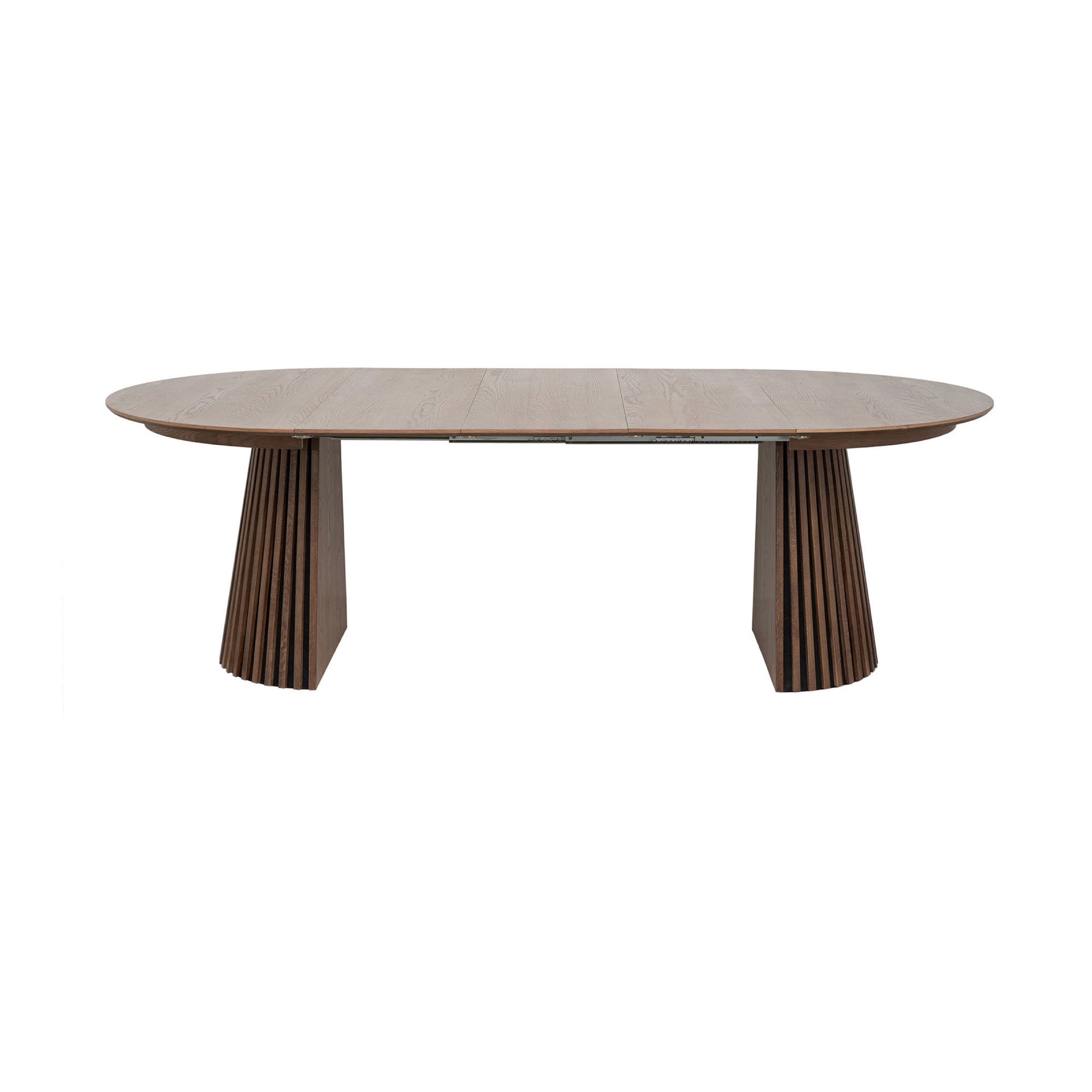 Constance - Table À Manger Ronde Extensible - Chêne Brun