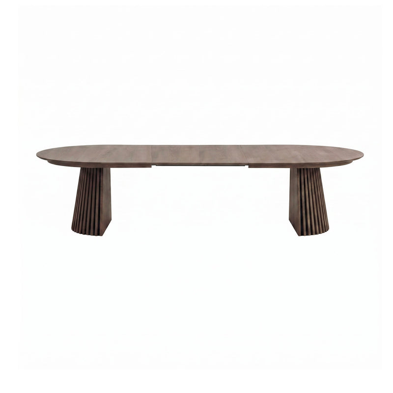 Constance - Table À Manger Ronde Extensible - Chêne Brun