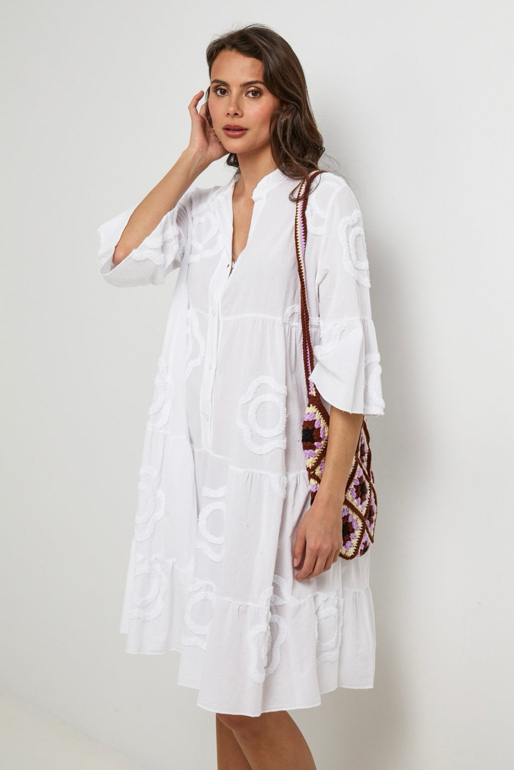 Shirt Dress - White - Women