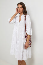 Shirt Dress - White - Women