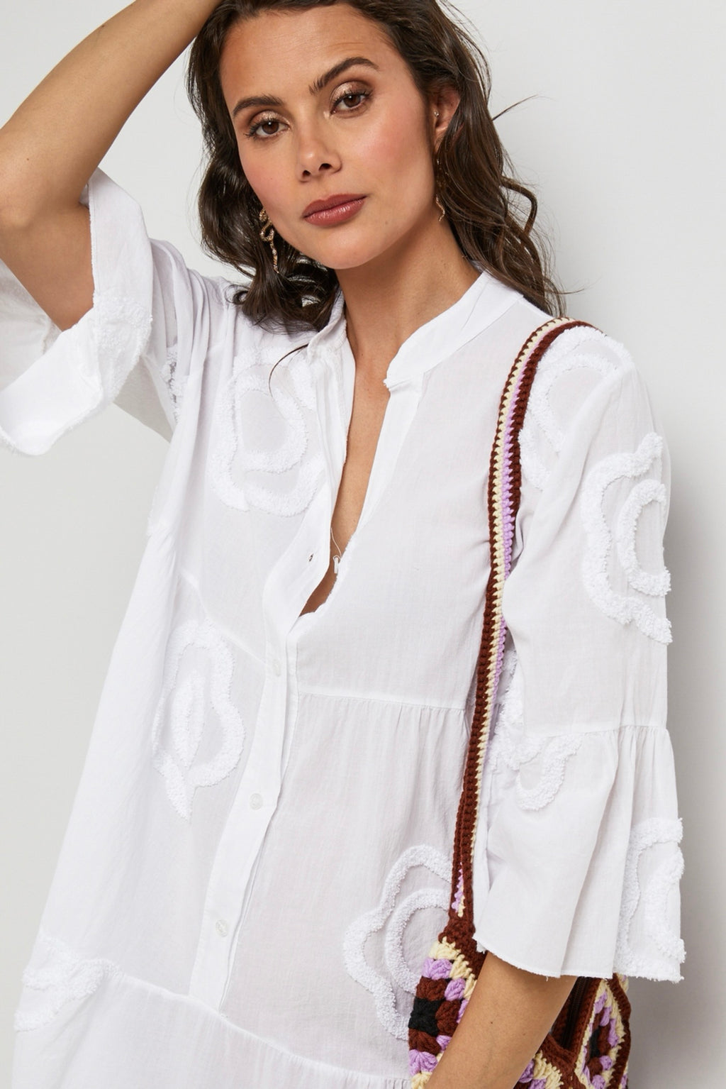 Shirt Dress - White - Women