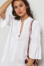 Shirt Dress - White - Women