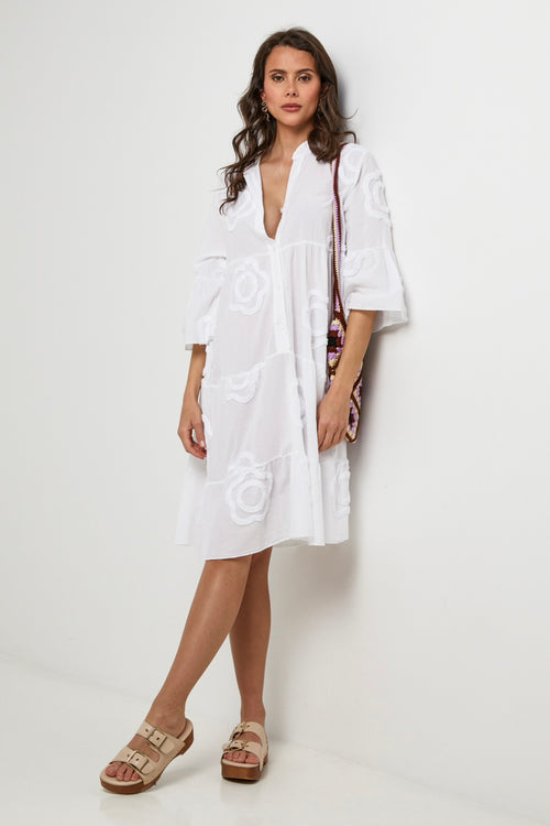 Robe Chemise - Blanc - Femme