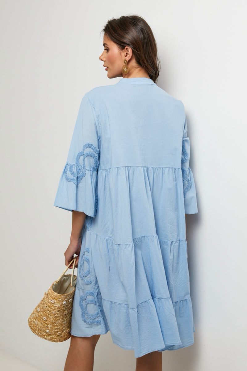 Vestido camisero - Cielo - Mujer