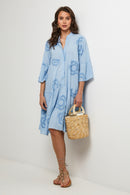Vestido camisero - Cielo - Mujer