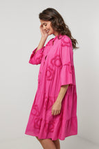 Shirt Dress - Fuchsia - Women