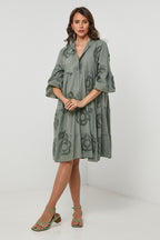 Shirt Dress - Khaki - Women