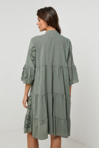 Shirt Dress - Khaki - Women
