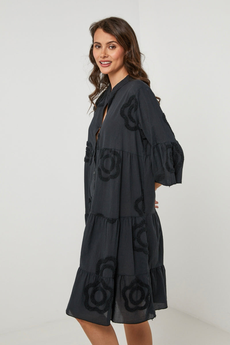 Robe Chemise - Noir - Femme