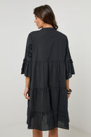 Robe Chemise - Noir - Femme