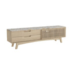 Kyojo - Meuble Tv - Bois De Manguier Et Terrazzo - Naturel