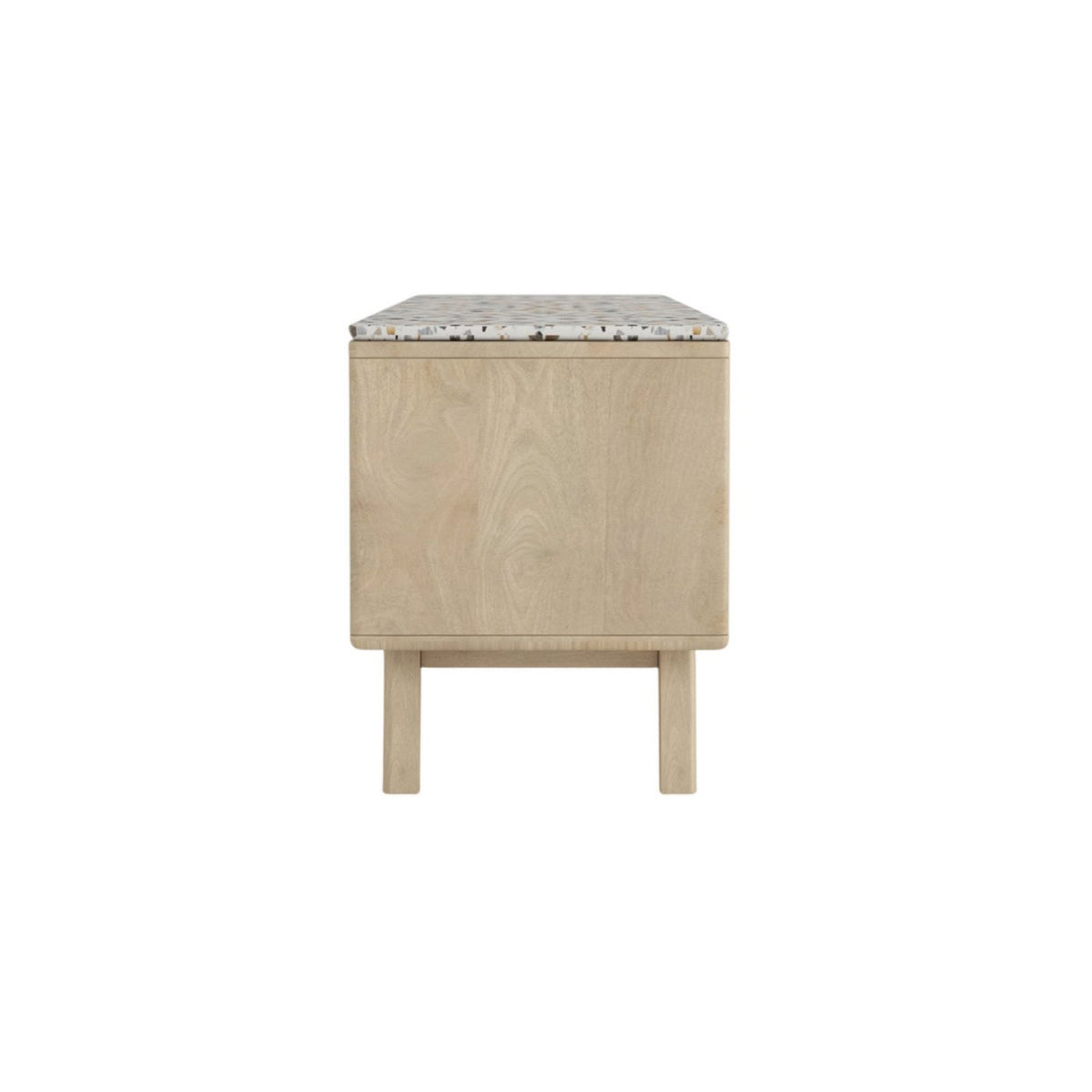 Kyojo - Meuble Tv - Bois De Manguier Et Terrazzo - Naturel