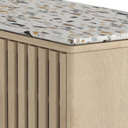 Kyojo - Meuble Tv - Bois De Manguier Et Terrazzo - Naturel