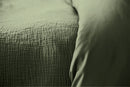 Ozen 3 Piece Duvet Cover Set - 50% Cotton Gauze / 50% Cotton 57 Thread Count - Khaki