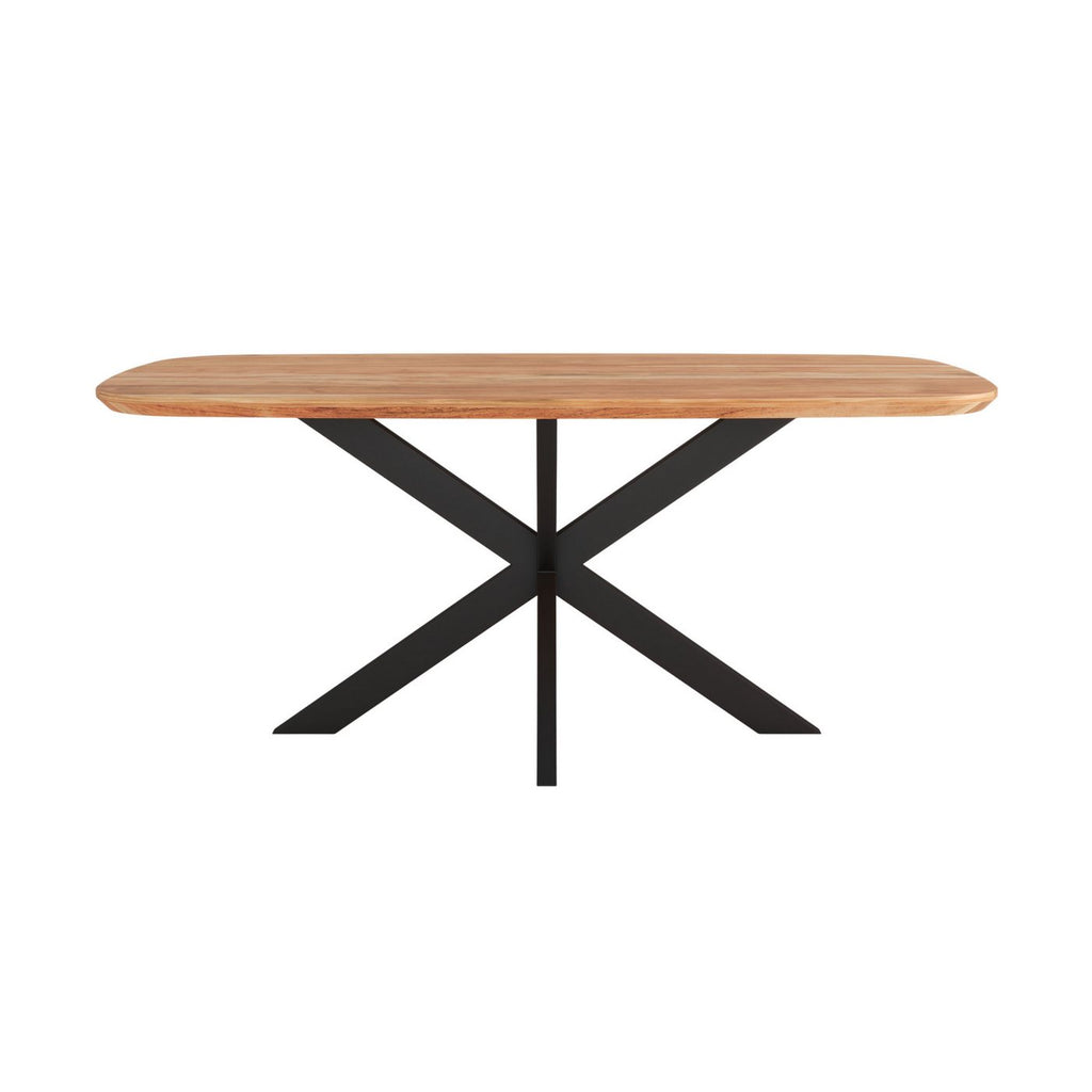 Table À Manger - Acacia Et Métal - Naturel