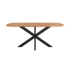 Table À Manger - Acacia Et Métal - Naturel